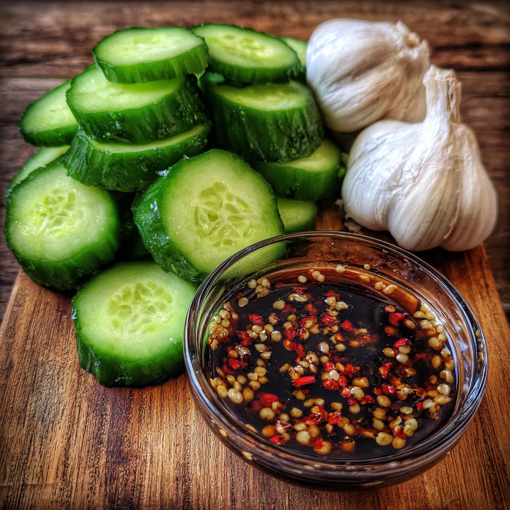 cucumber smash recipe ingredients layout