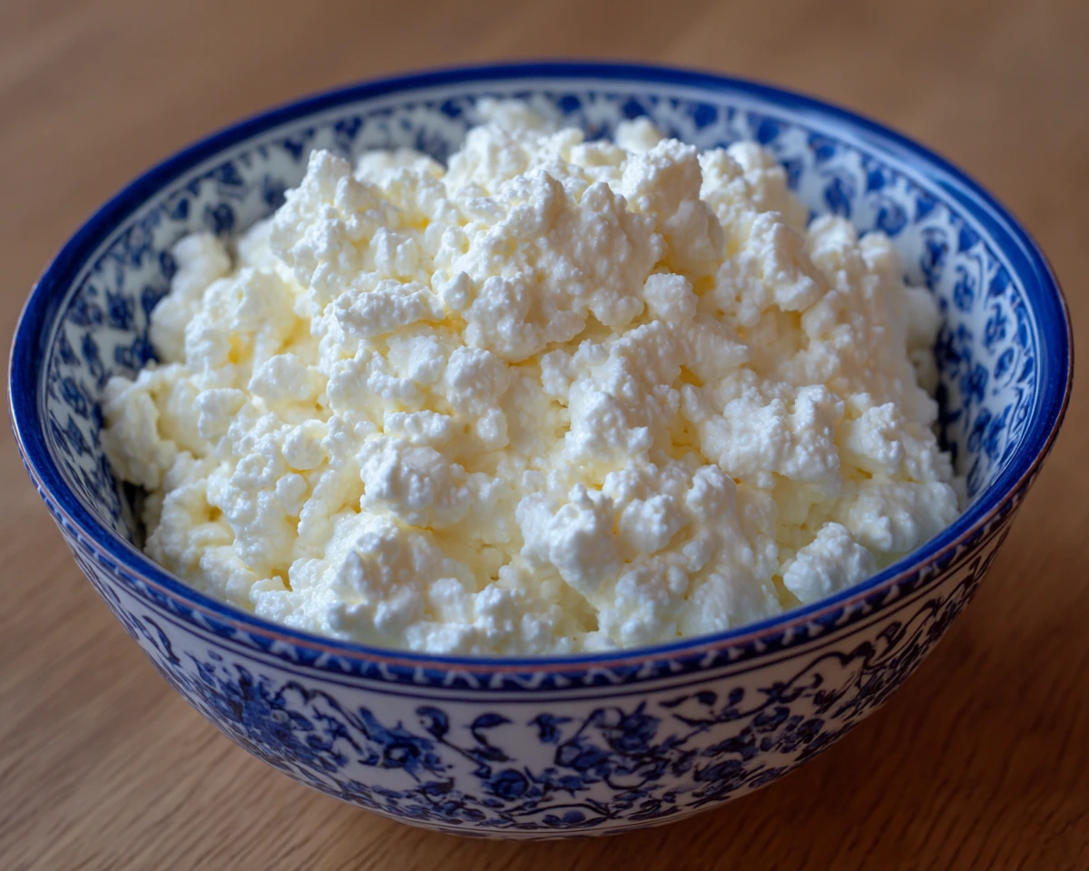 Large curd cottage cheese bowl with veggies