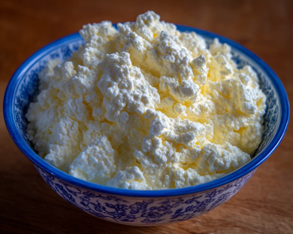 Large curd cottage cheese bowl with veggies
