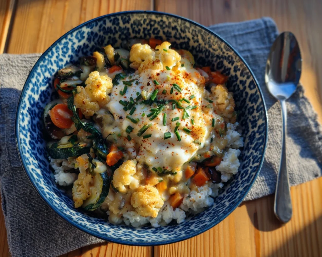 Finished large curd cottage cheese bowl