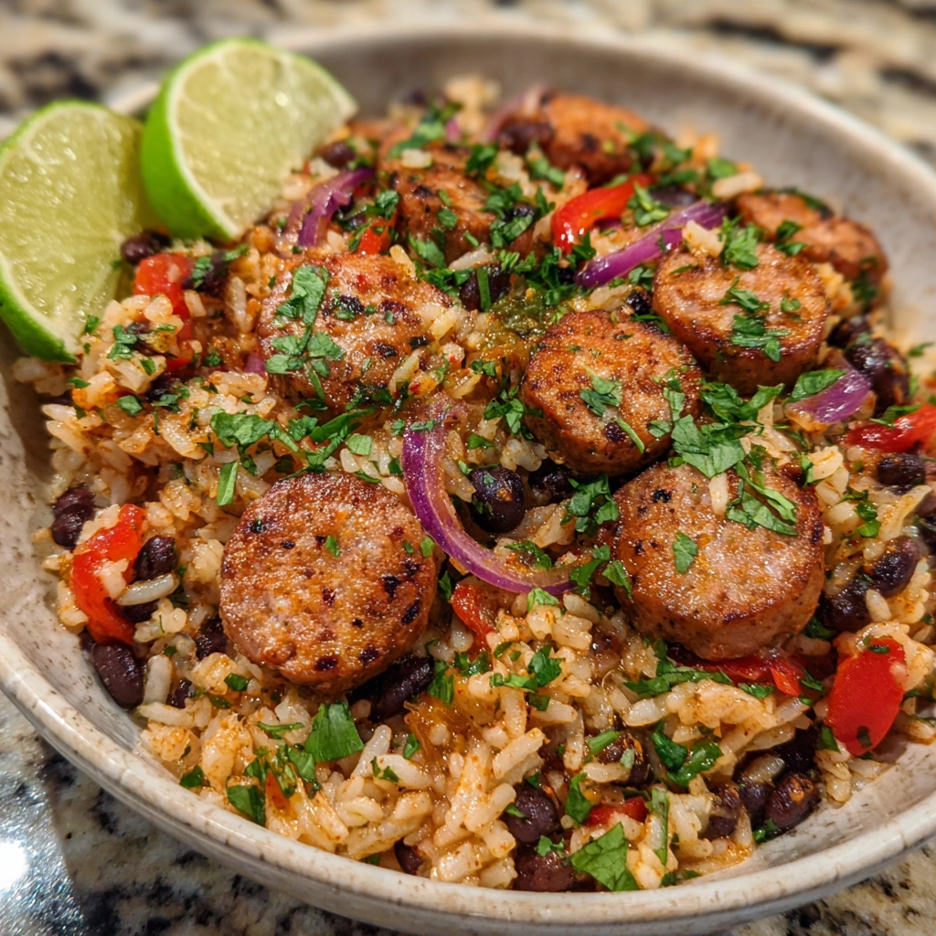 Black Beans and Rice with Sausage