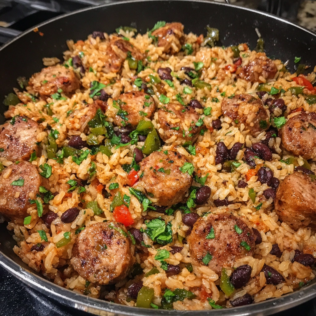 Black Beans and Rice with Sausage