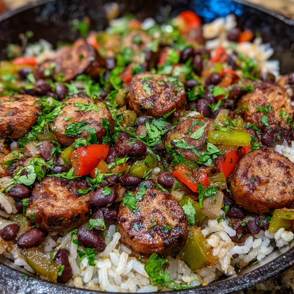Black Beans and Rice with Sausage