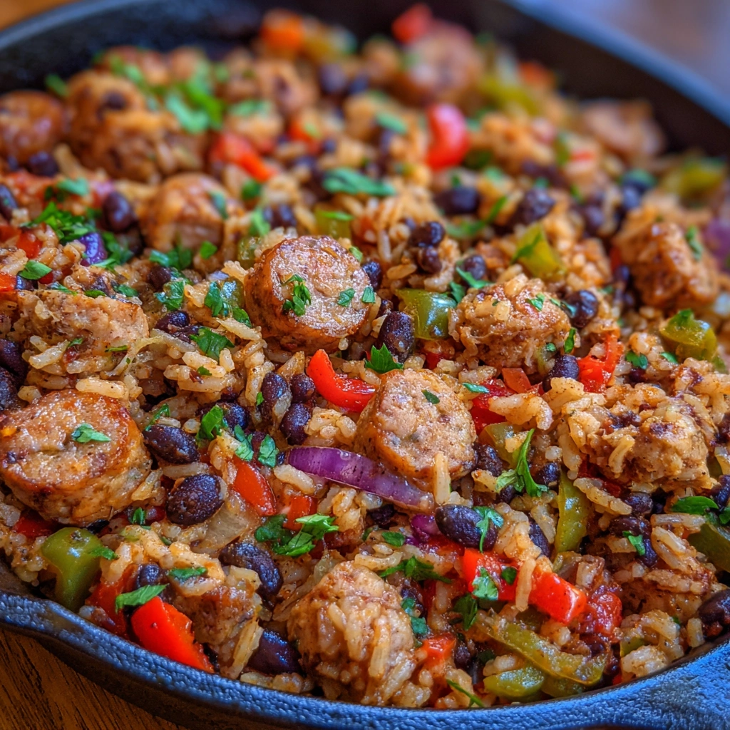 Black Beans and Rice with Sausage