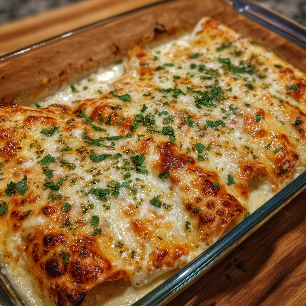 Chicken Enchiladas with Sour Cream White Sauce