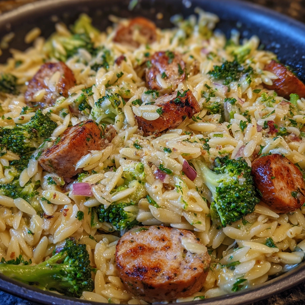 Chicken Sausage Broccoli Orzo