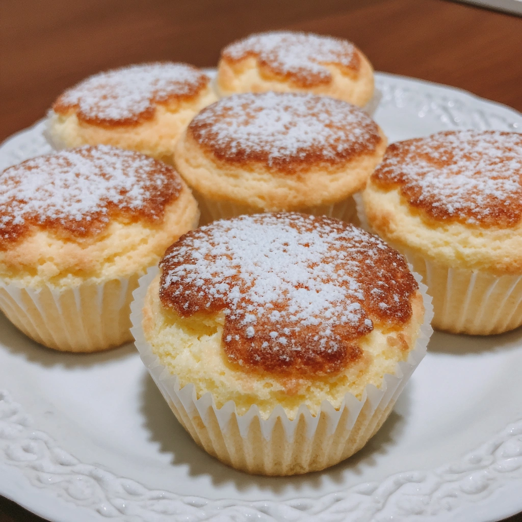 Fluffy Japanese Cotton Cheesecake Cupcakes