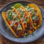 Vegetarisch möglich: Süßkartoffeln mit mexikanisch gewürzter Füllung.