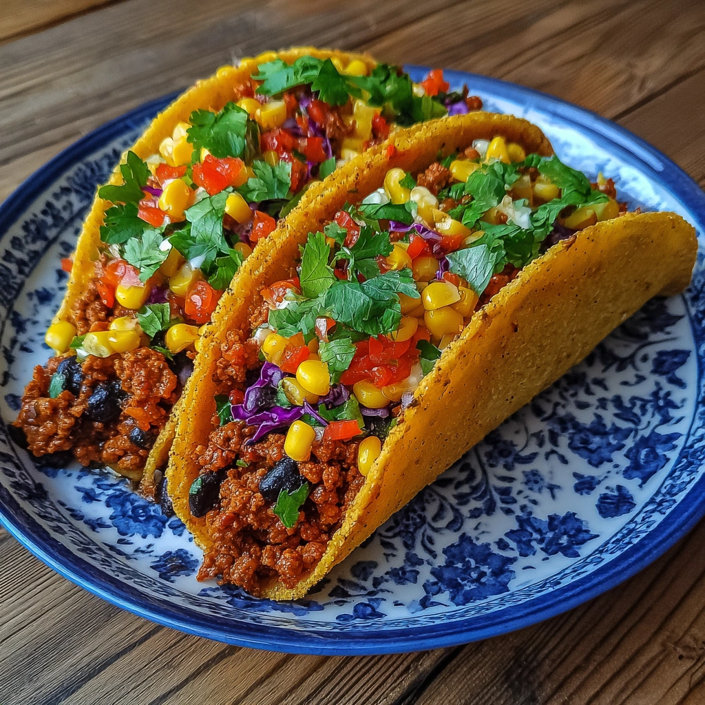 Mit Tacos gefüllte Süßkartoffeln