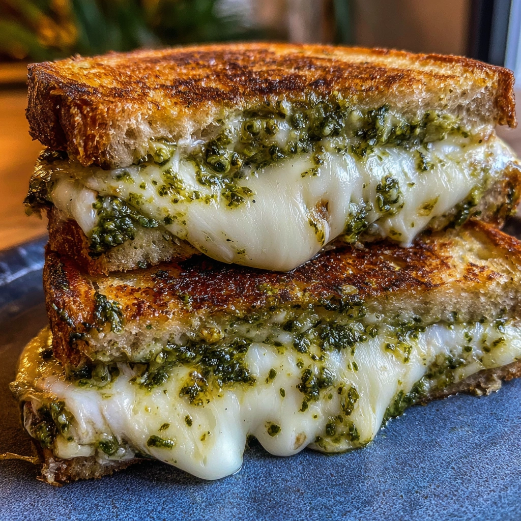 Best Pesto Grilled Cheese