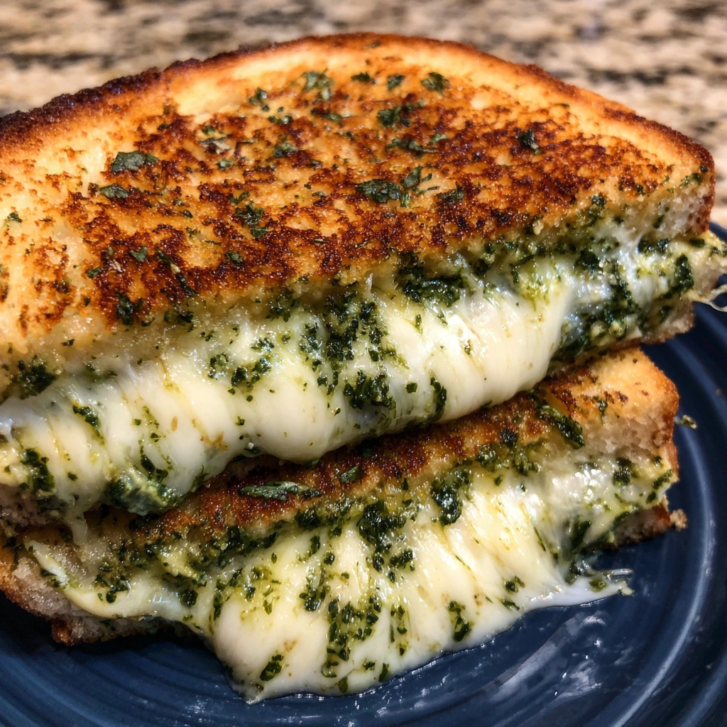 Best Pesto Grilled Cheese