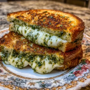 Best Pesto Grilled Cheese