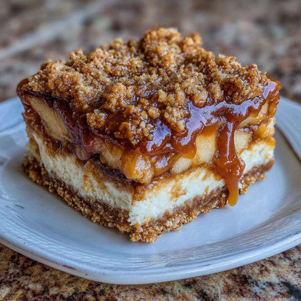 Caramel Apple Cheesecake Bars
