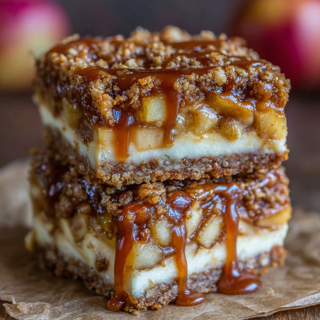 Caramel Apple Cheesecake Bars