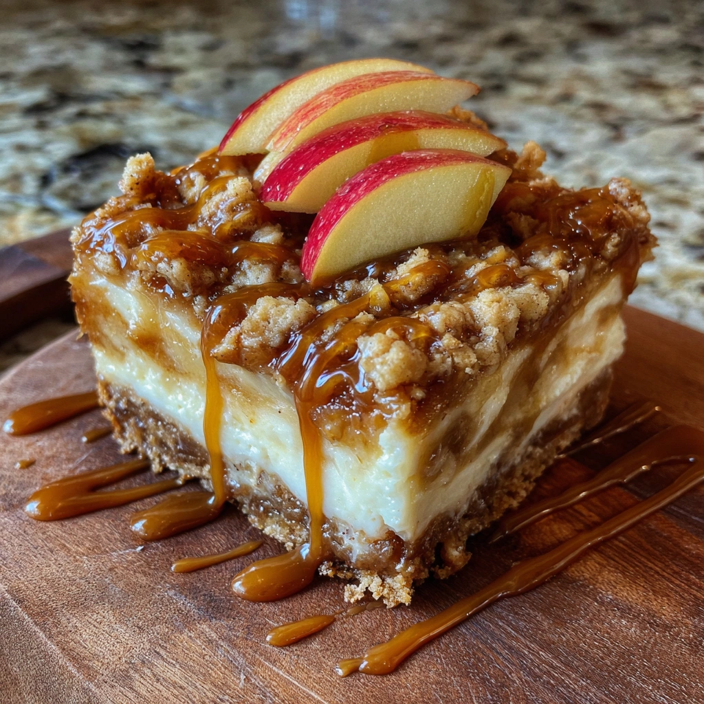 Caramel Apple Cheesecake Bars