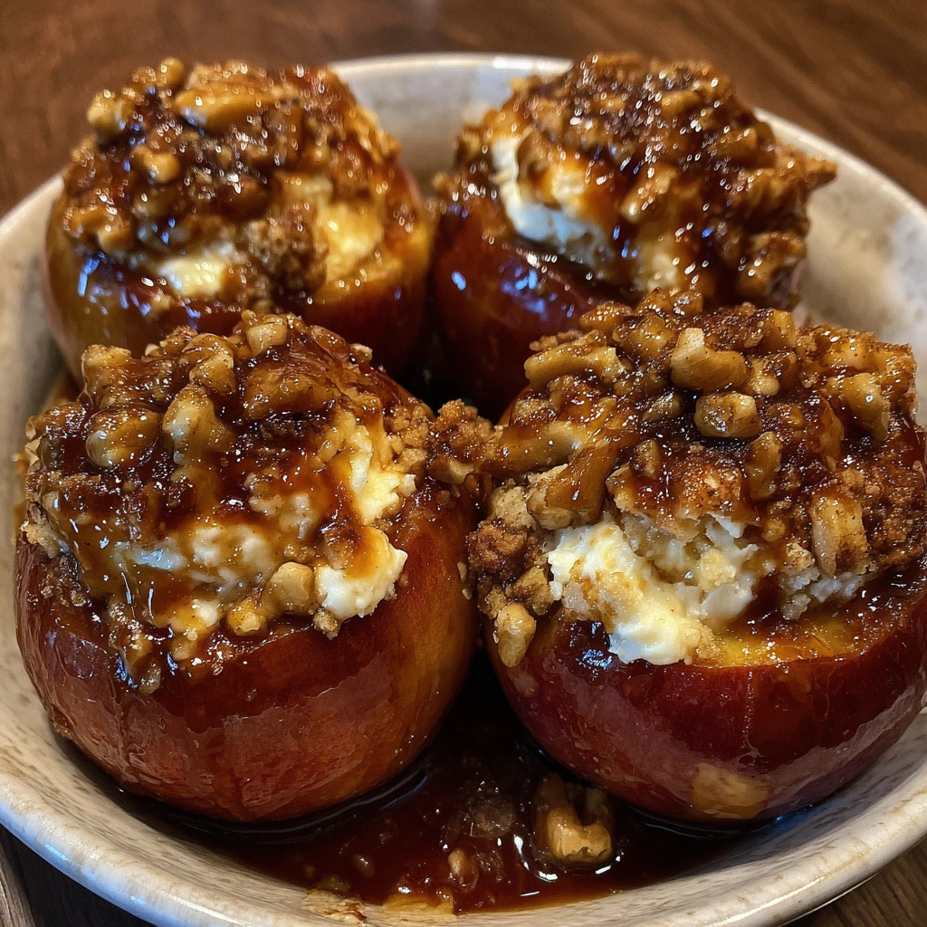 Cheesecake Stuffed Baked Apples