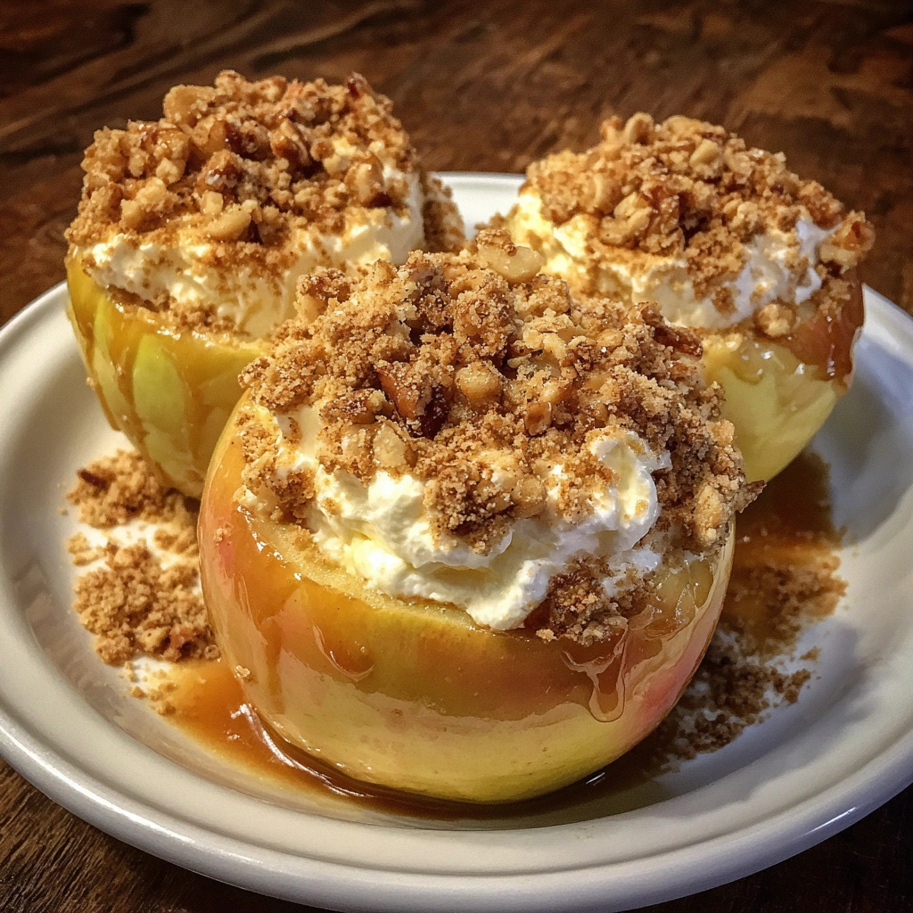 Cheesecake Stuffed Baked Apples