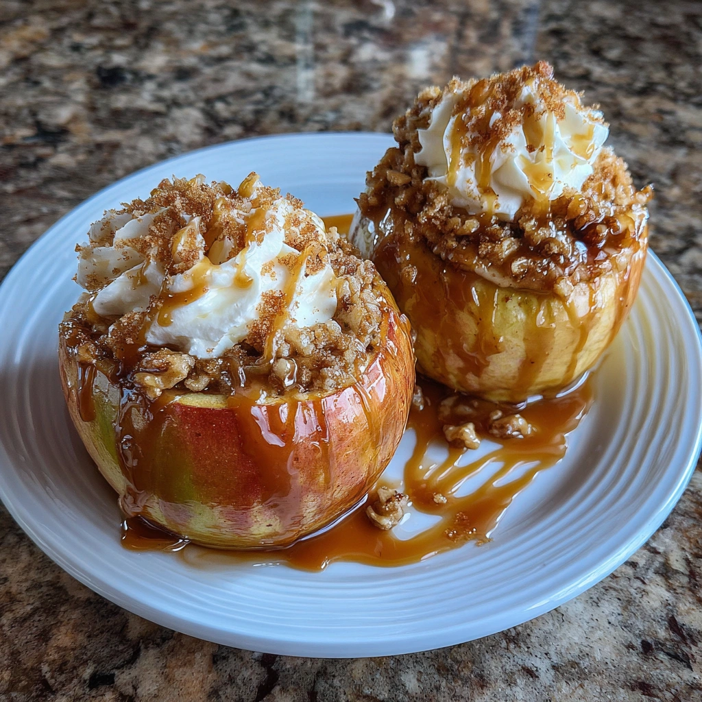 Cheesecake Stuffed Baked Apples