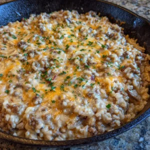 Cheesy Hamburger Rice Casserole