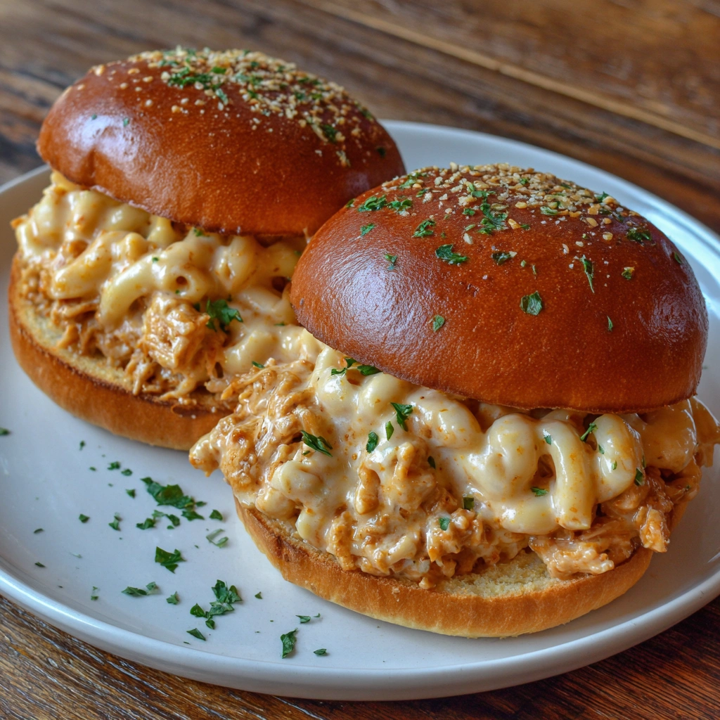 Chicken Alfredo Sloppy Joes