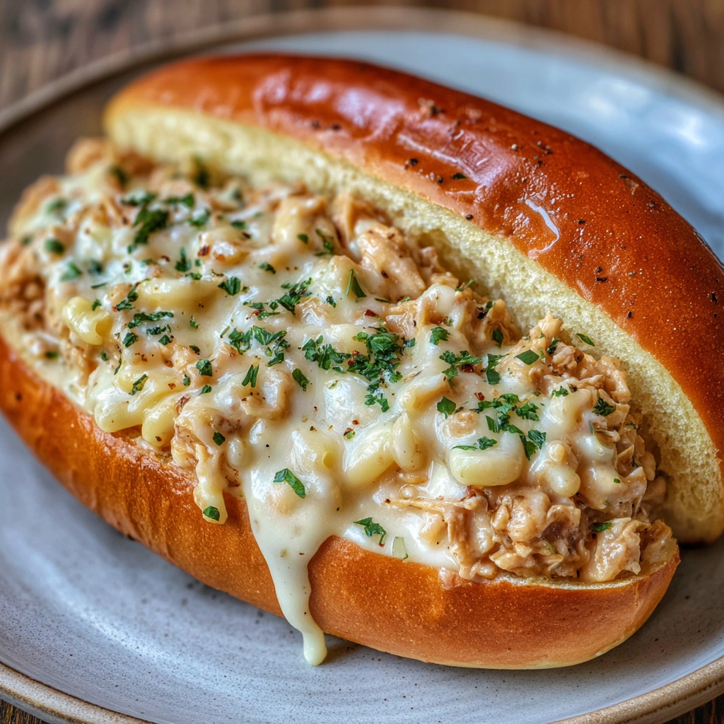 Chicken Alfredo Sloppy Joes