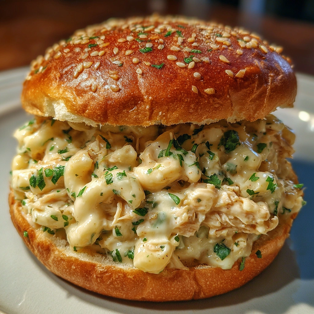 Chicken Alfredo Sloppy Joes