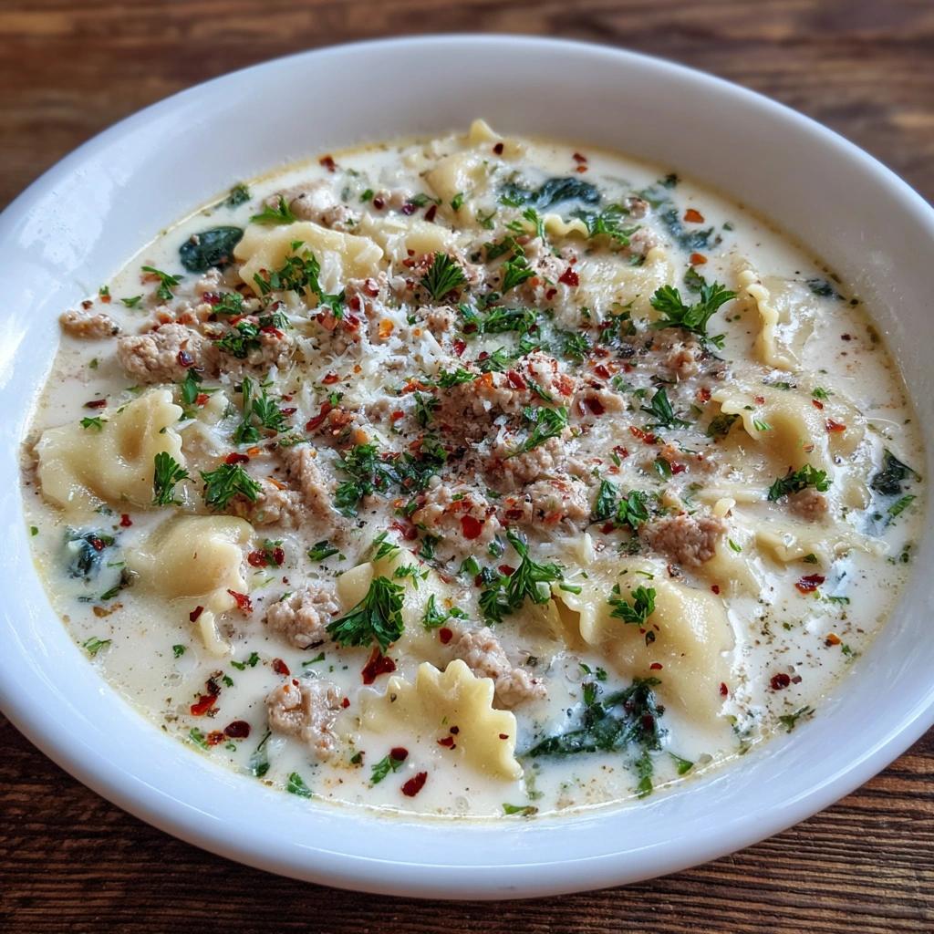 Cozy White Lasagna Soup