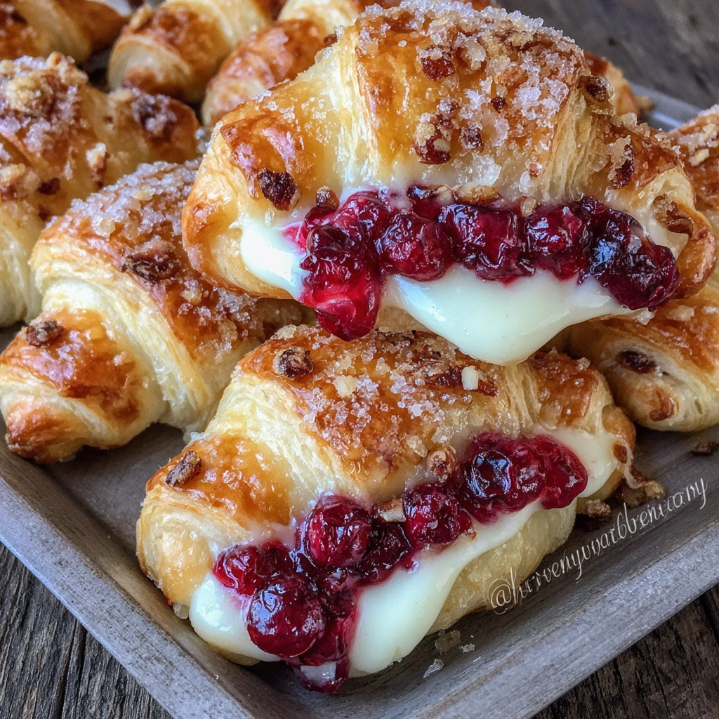 Cranberry Cream Cheese Crescent Bites