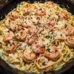 Creamy Mozzarella Shrimp Pasta