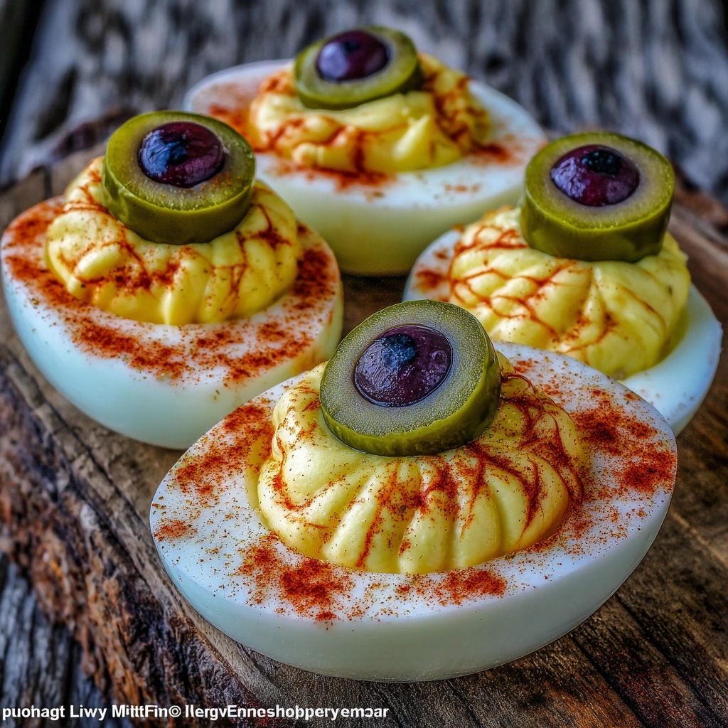 Creepy Deviled Eggs for Halloween