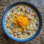 Crockpot Cheeseburger Soup