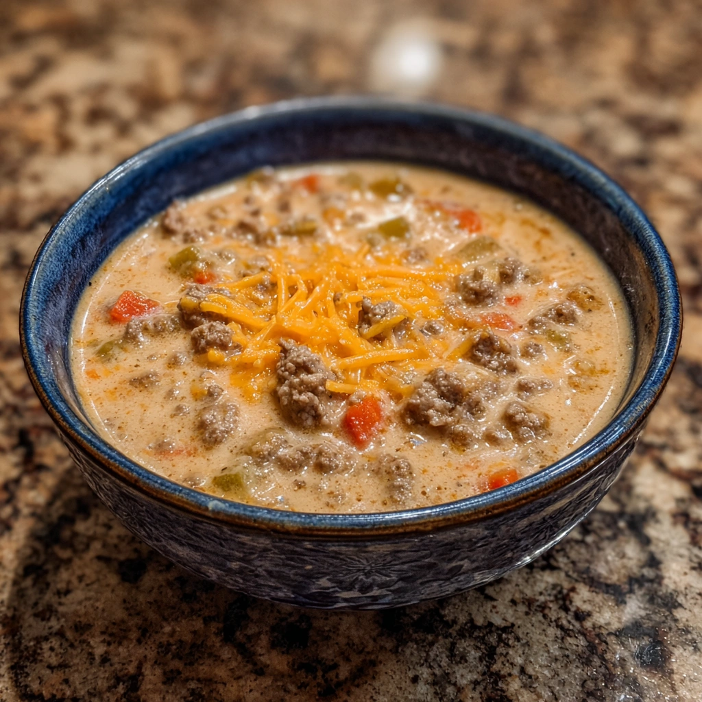 Crockpot Cheeseburger Soup
