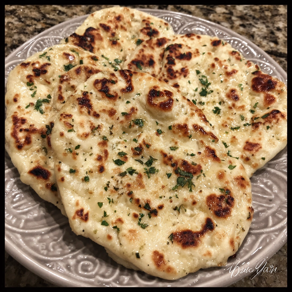 Garlic Cottage Cheese Naan
