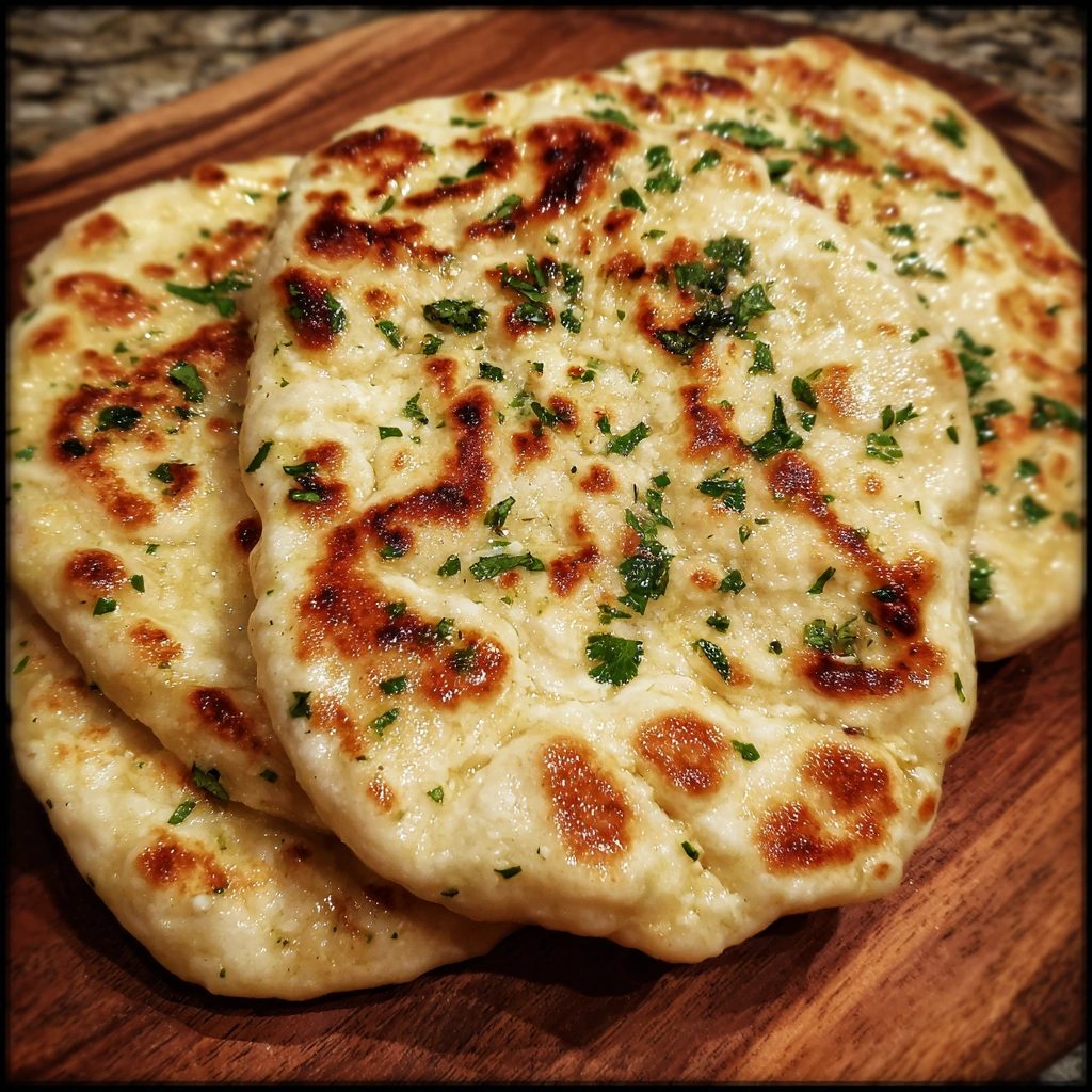 Garlic Cottage Cheese Naan