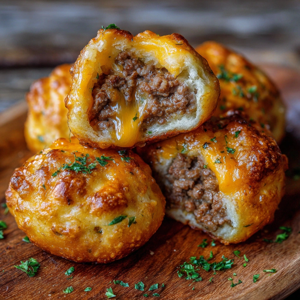 Garlic Parmesan Cheeseburger Bombs