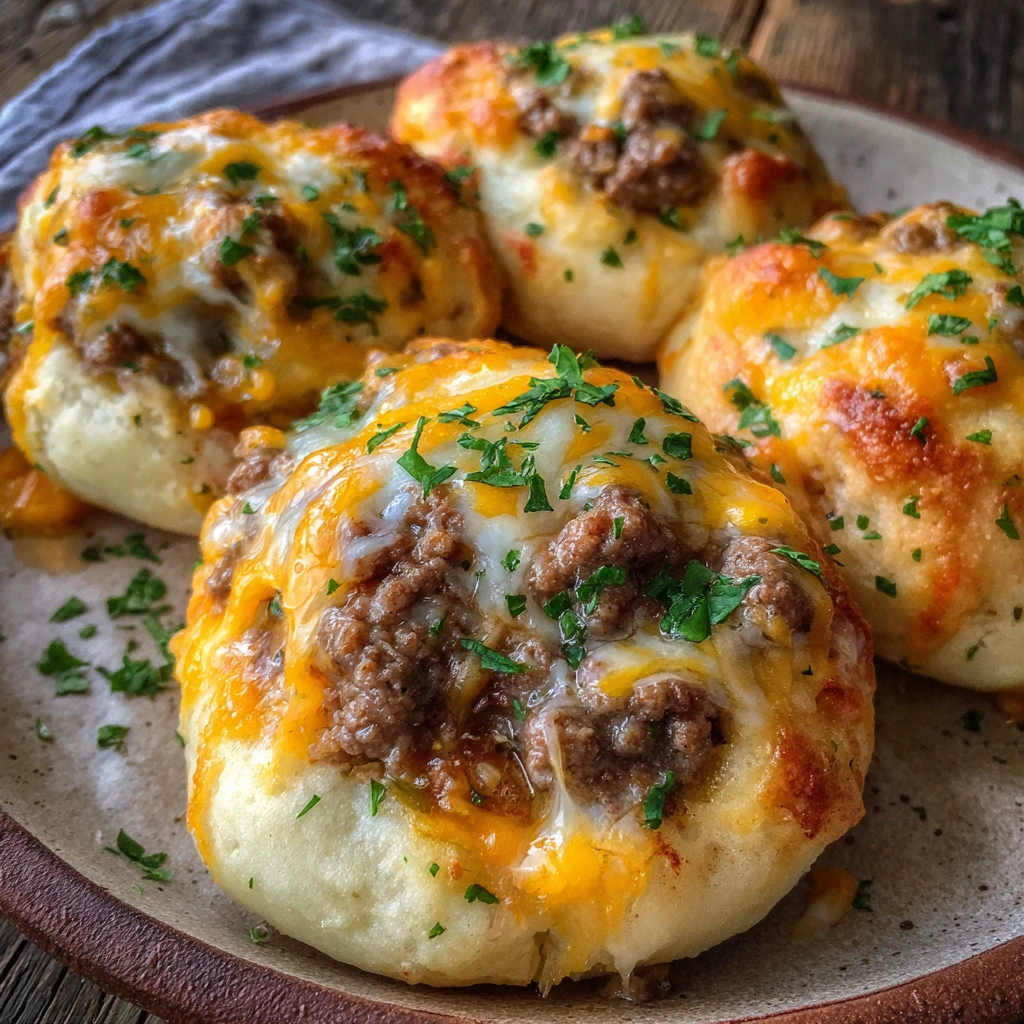 Garlic Parmesan Cheeseburger Bombs