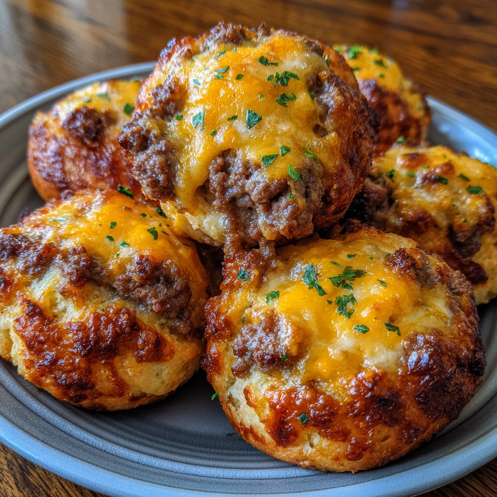 Garlic Parmesan Cheeseburger Bombs