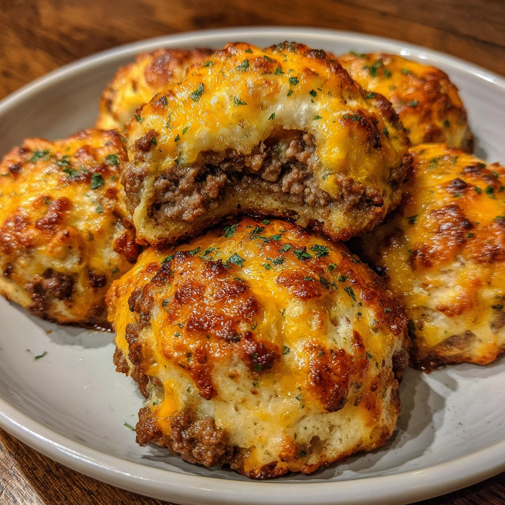 Garlic Parmesan Cheeseburger Bombs