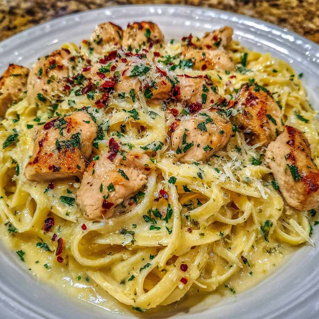 Garlic Parmesan Chicken Pasta
