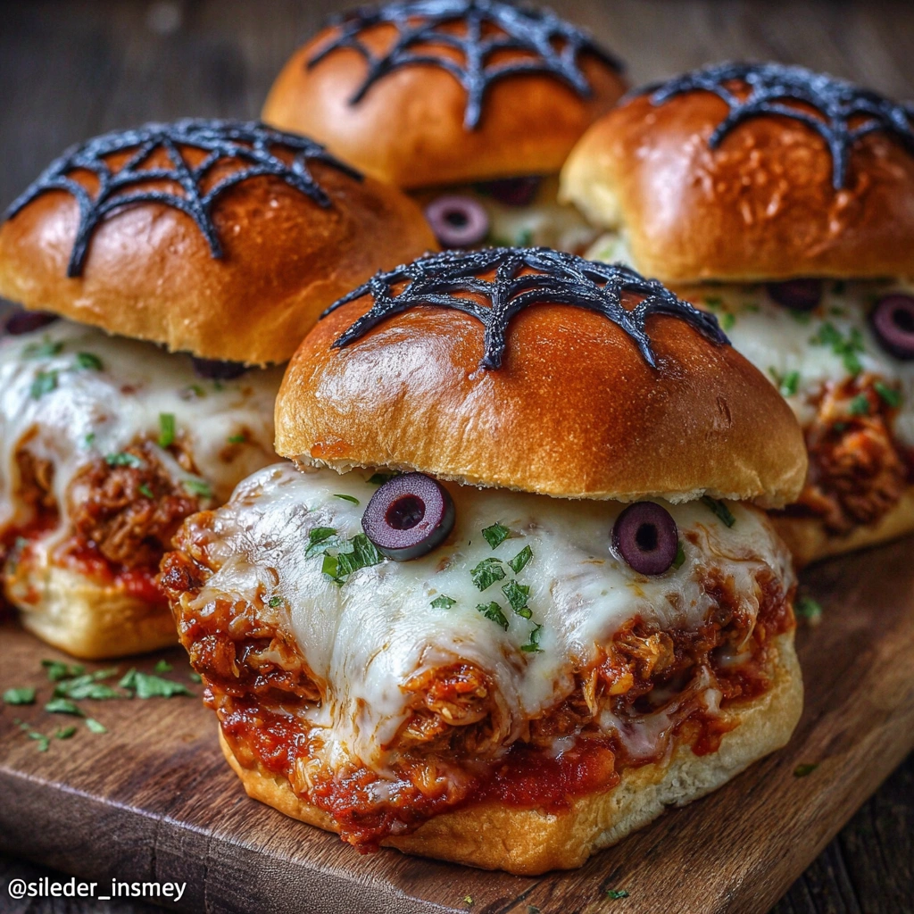 Halloween Chicken Parm Sliders