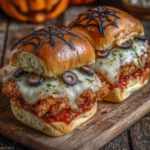 Halloween Chicken Parm Sliders