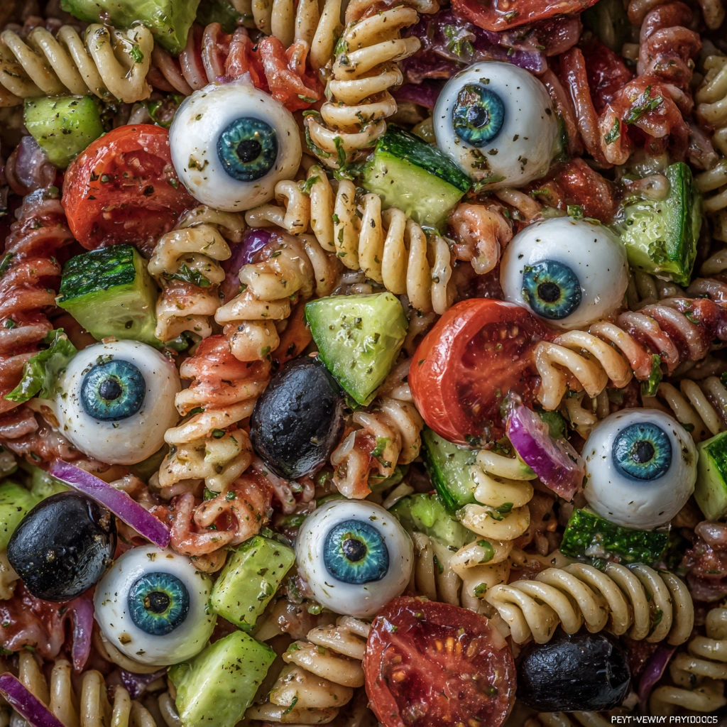 Halloween Eyeball Pasta Salad