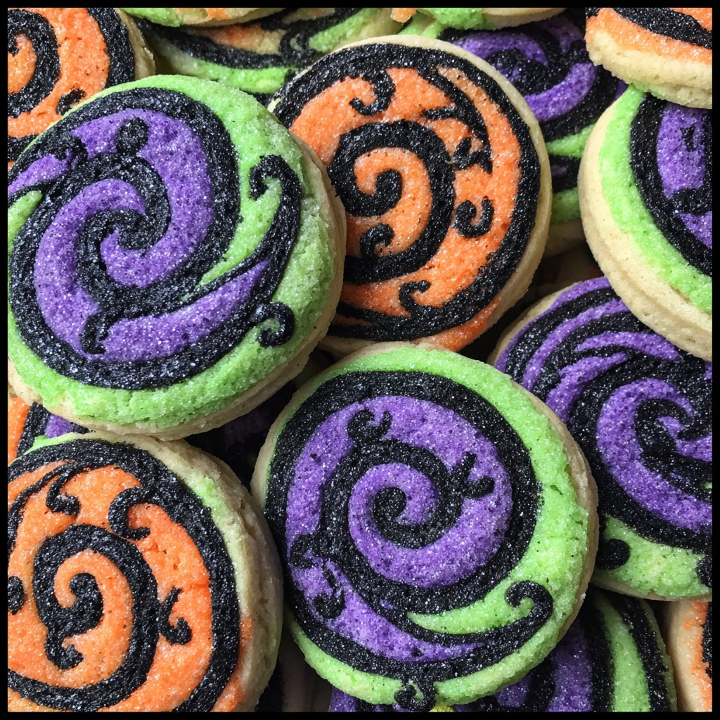 Halloween Pinwheel Cookies