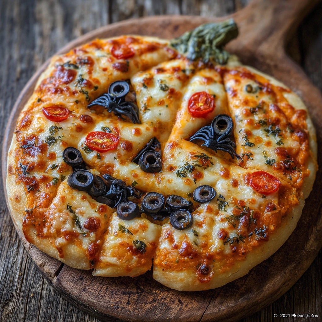 Halloween Pumpkin Pizza