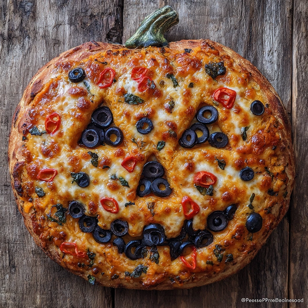 Halloween Pumpkin Pizza