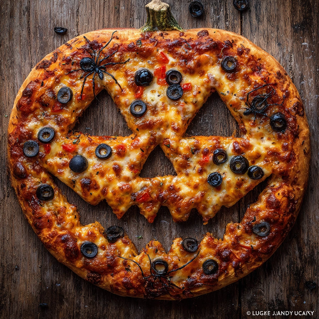 Halloween Pumpkin Pizza