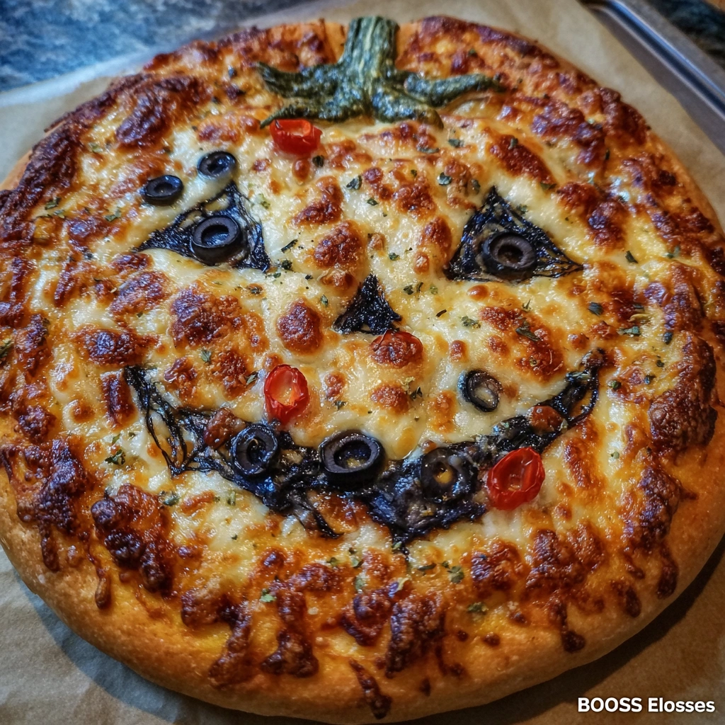 Halloween Pumpkin Pizza