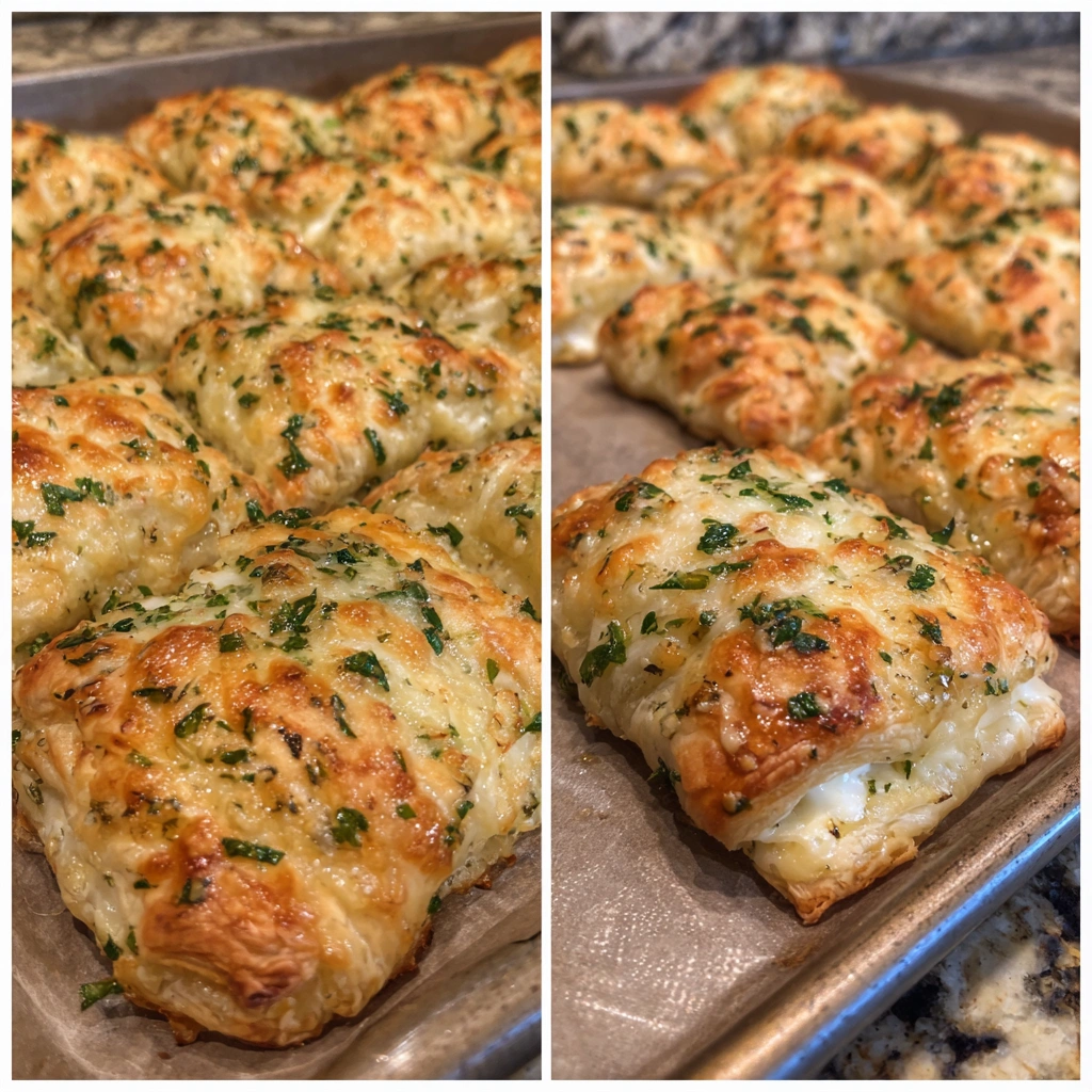 Herb and Cheese Stuffed Puff Pastry Bites