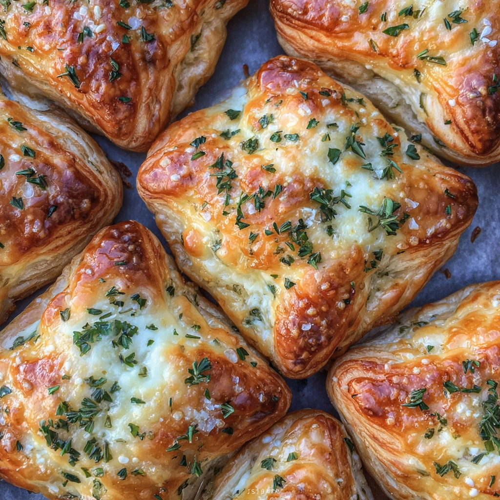 Herb and Cheese Stuffed Puff Pastry Bites