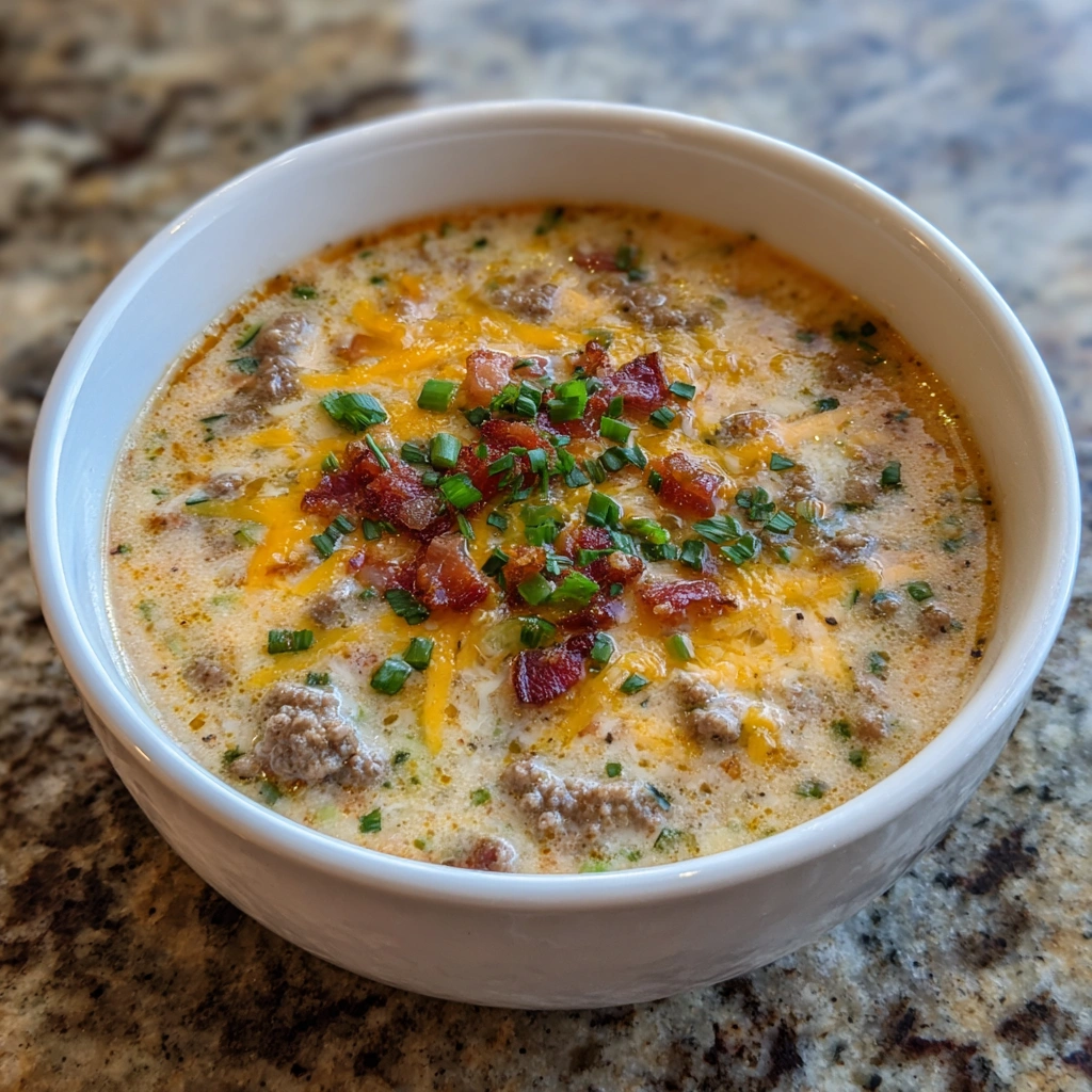 Keto Cheeseburger Soup